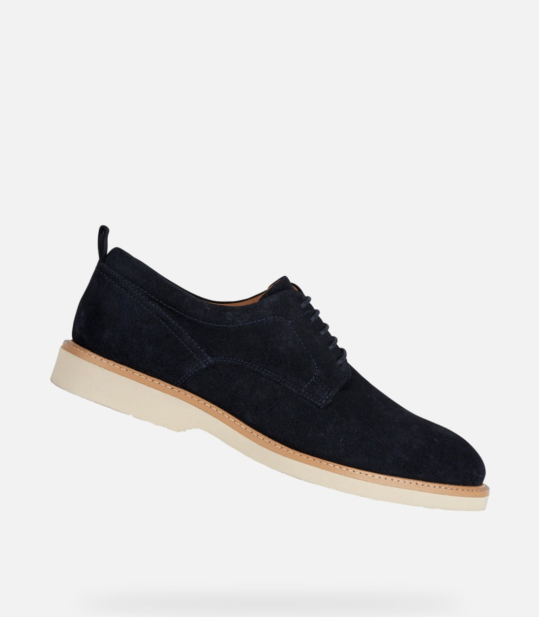 New Geox Navy Suede Lace Up Shoe