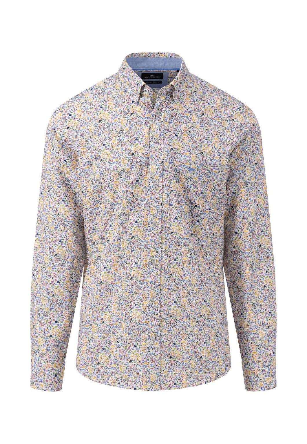 New Fynch Hatton Lavender Print Long Sleeve Shirt