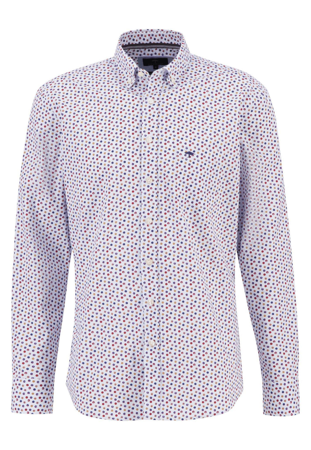 New Fynch Hatton Colourful Spot Long Sleeve Shirt