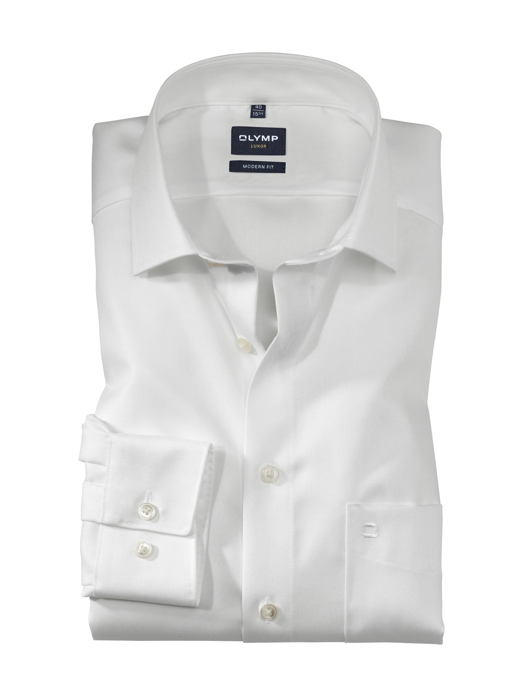 New Olymp long sleeve regular fit white dress shirt