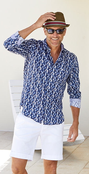 Dario Beltran Tailored White Shorts