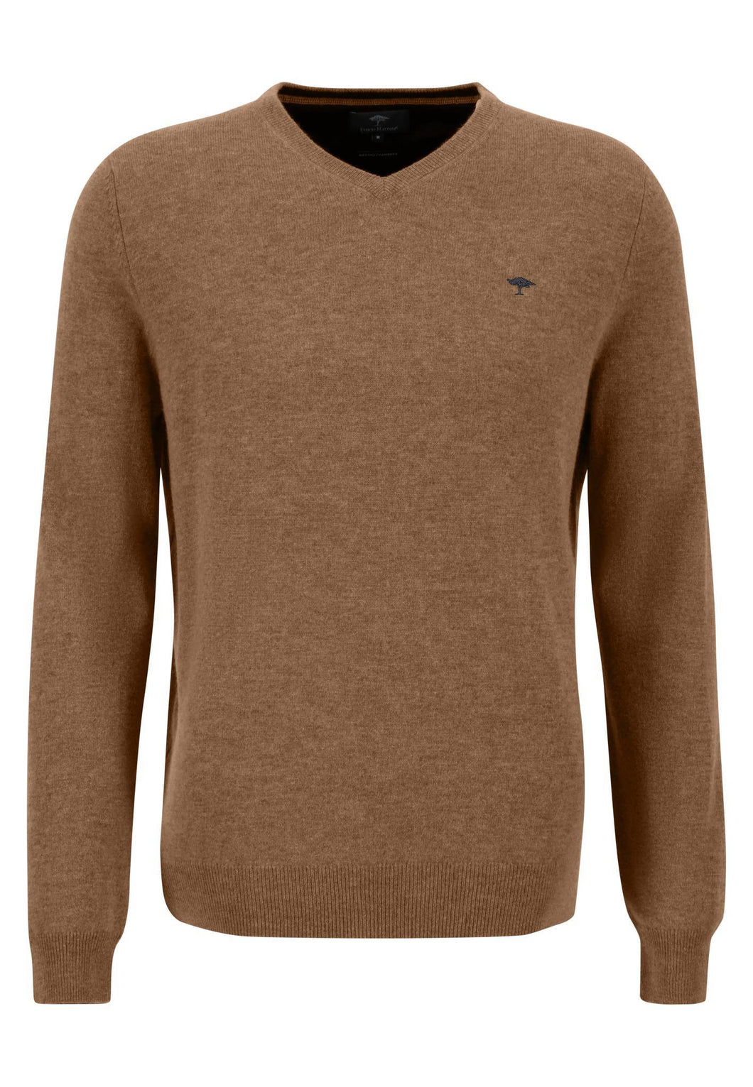 New Fynch Hatton Walnut Brown Merino Cashmere Sweater