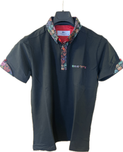 Load image into Gallery viewer, New Claudio Lugli Sugar Skull Black Polo Shirt

