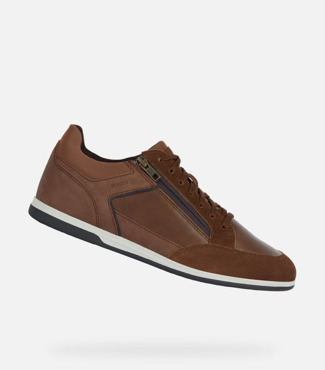 New Geox Brown Zip Up Sneaker