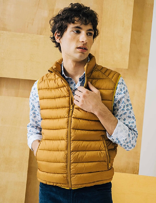 New Season Dario Beltran Mustard Gilet