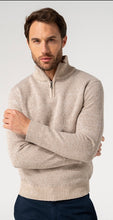 Load image into Gallery viewer, New Dario Beltran Cream 1/4 Zip Neck Knitwear
