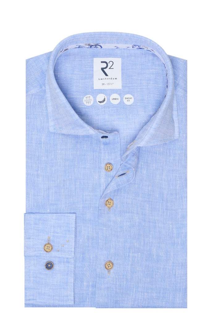 New R2 Amsterdam Blue Linen Shirt
