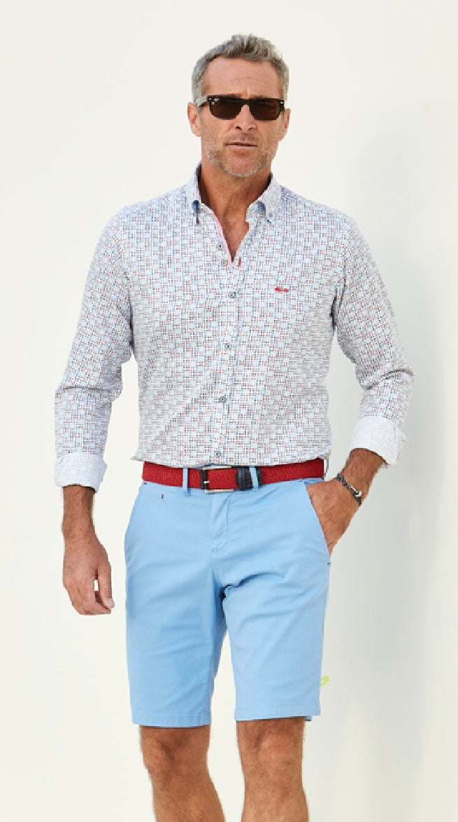 Dario Beltran Tailored Pale Blue Shorts