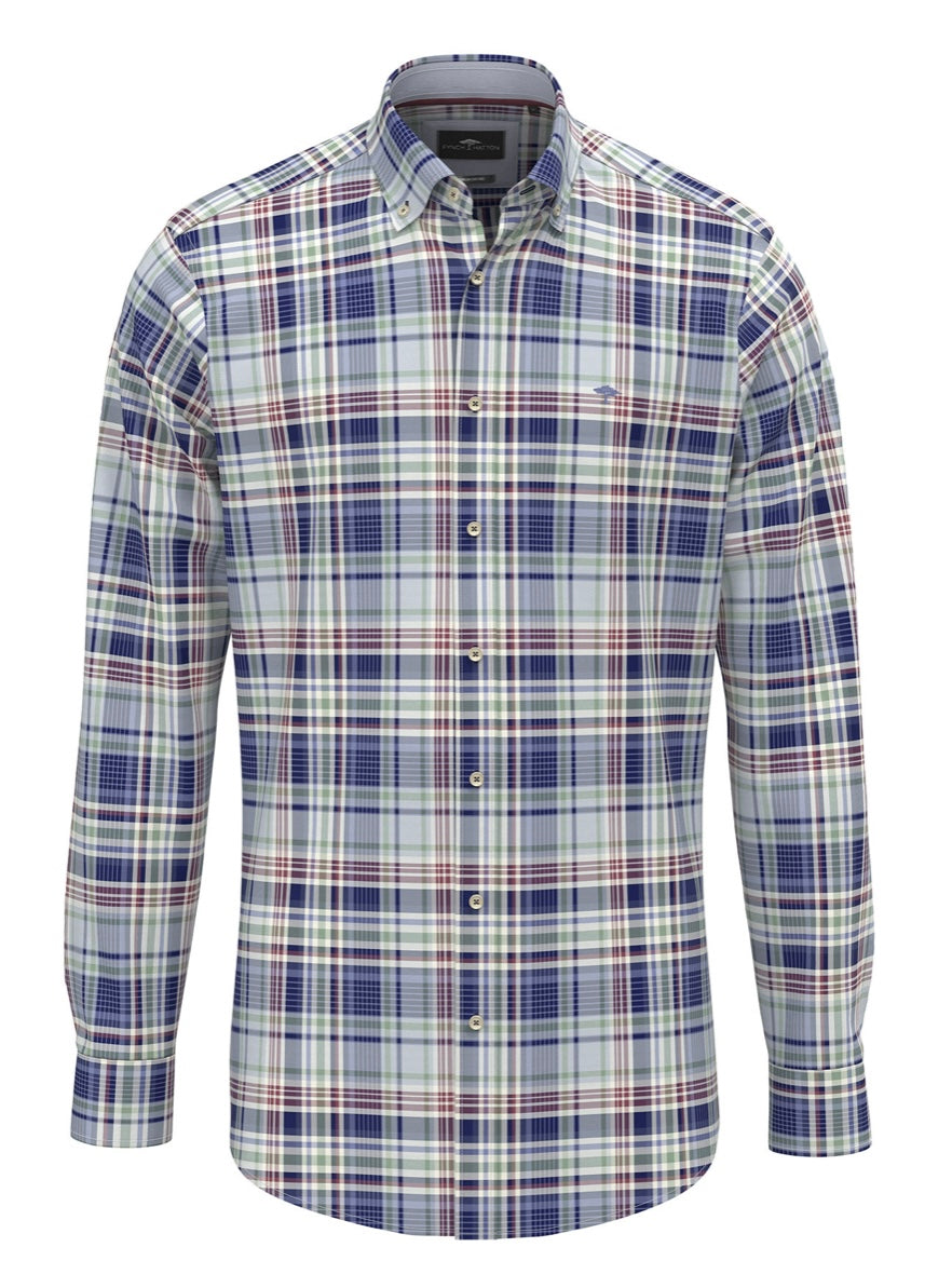 New Season Fynch Hatton Oxford Check Long Sleeve Shirt