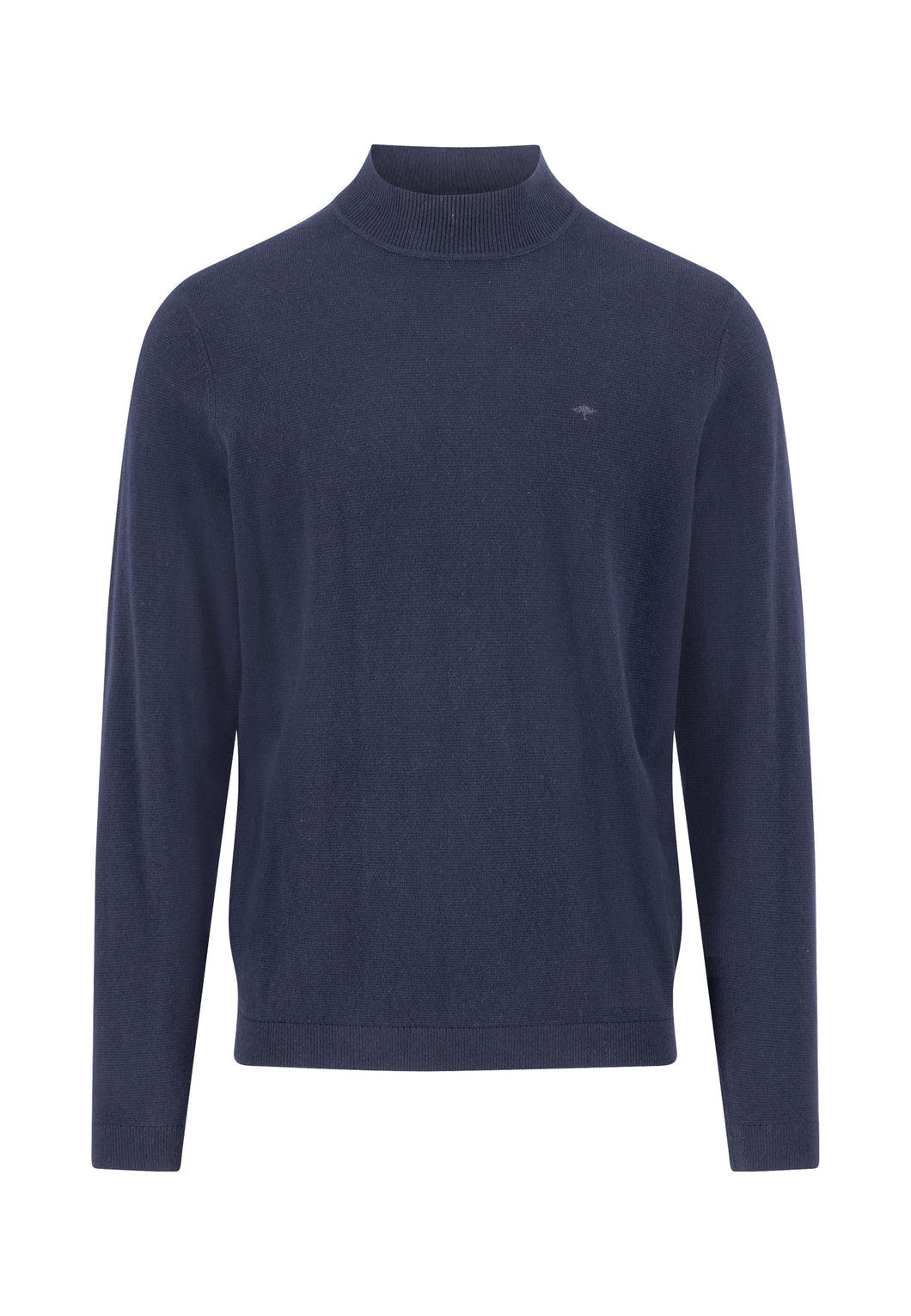 New Fynch Hatton Cotton Navy Turtle Neck Knitwear
