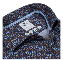 Load image into Gallery viewer, New R2 Amsterdam Navy Chain Link Pattern Shirt
