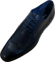 Load image into Gallery viewer, Sergio Duletti Navy Two Tone Shoe
