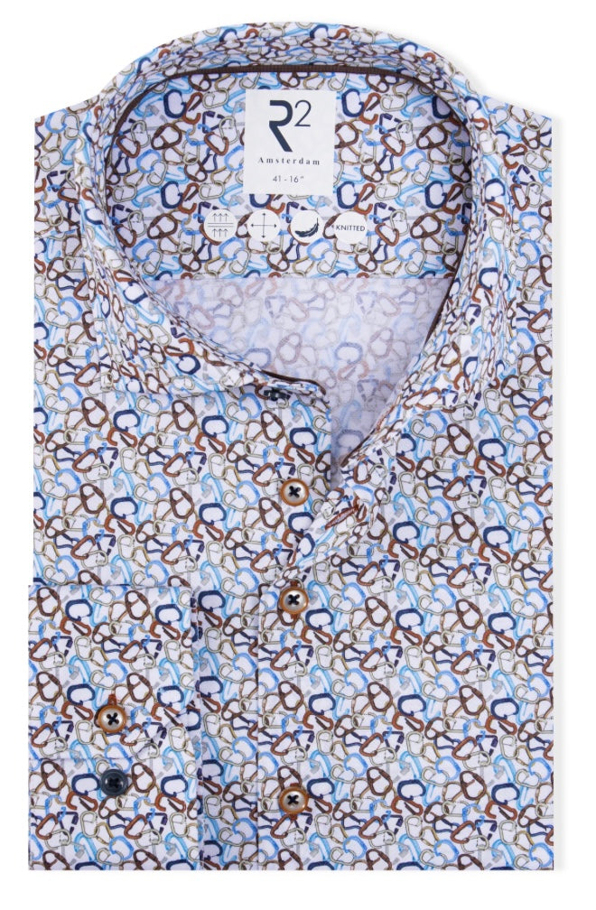 New R2 Amsterdam Chain Link Pattern Shirt
