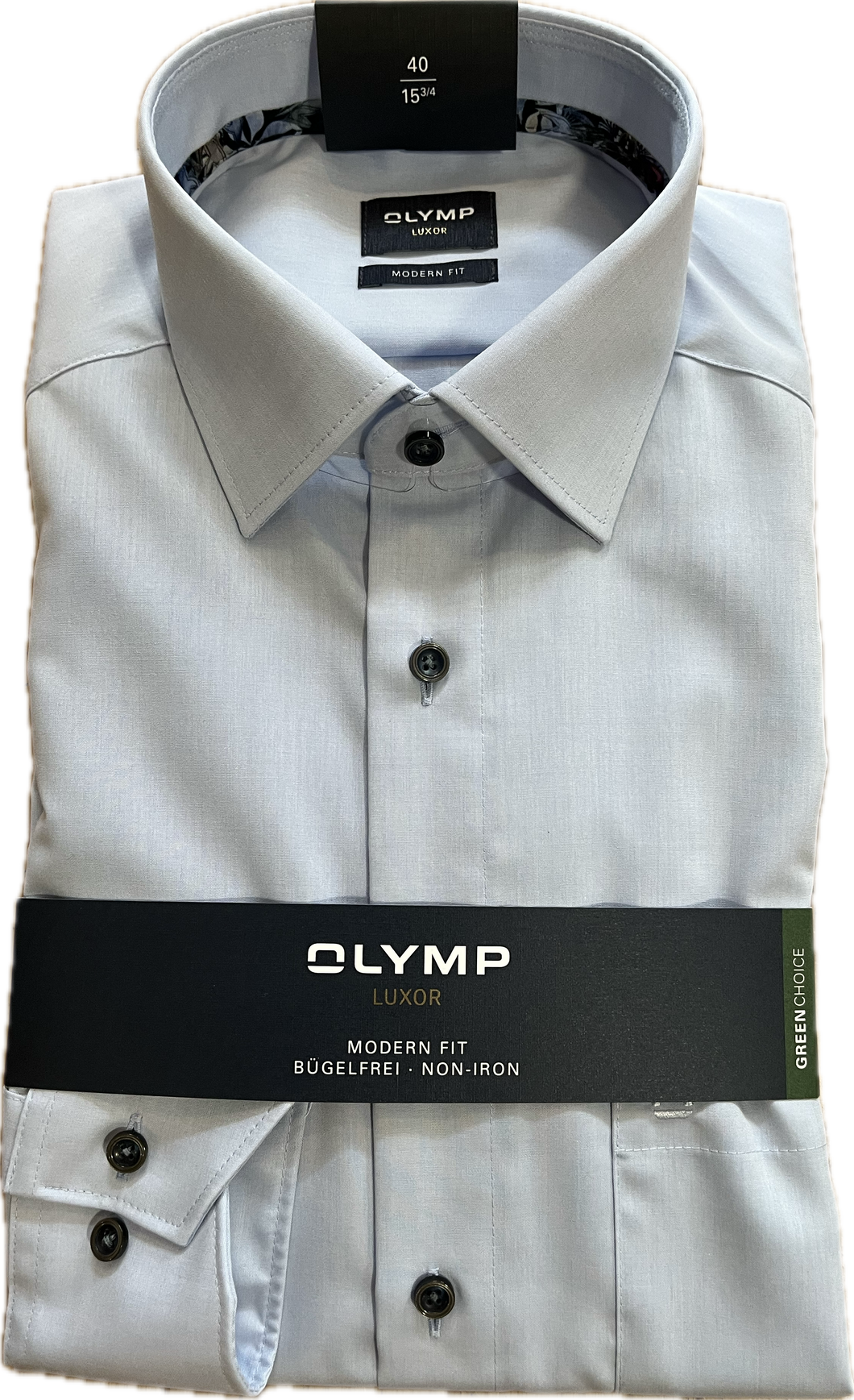 New Olymp Soft Blue Long Sleeve Shirt