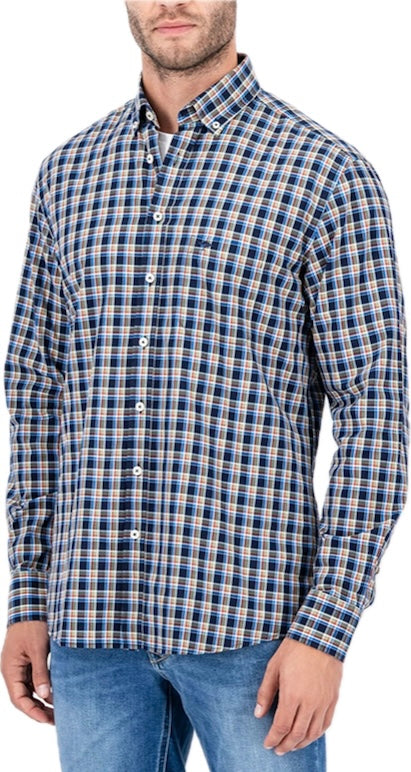 New Season Fynch Hatton Multi Colour Check Long Sleeve Shirt