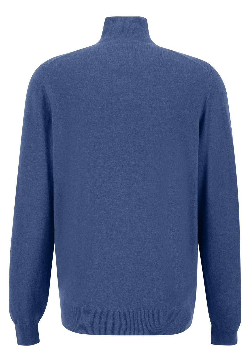 New Fynch Hatton Cashmere/Merino Blue 1/4 Zip Sweater