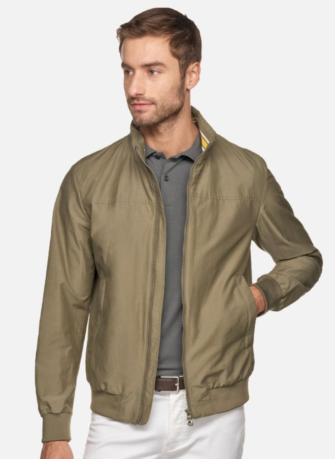 New Geox Khaki Light Weight Bomber Jacket