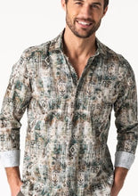 Load image into Gallery viewer, New Season Dario Beltran Green Gothic Print Long Sleeve Shirt
