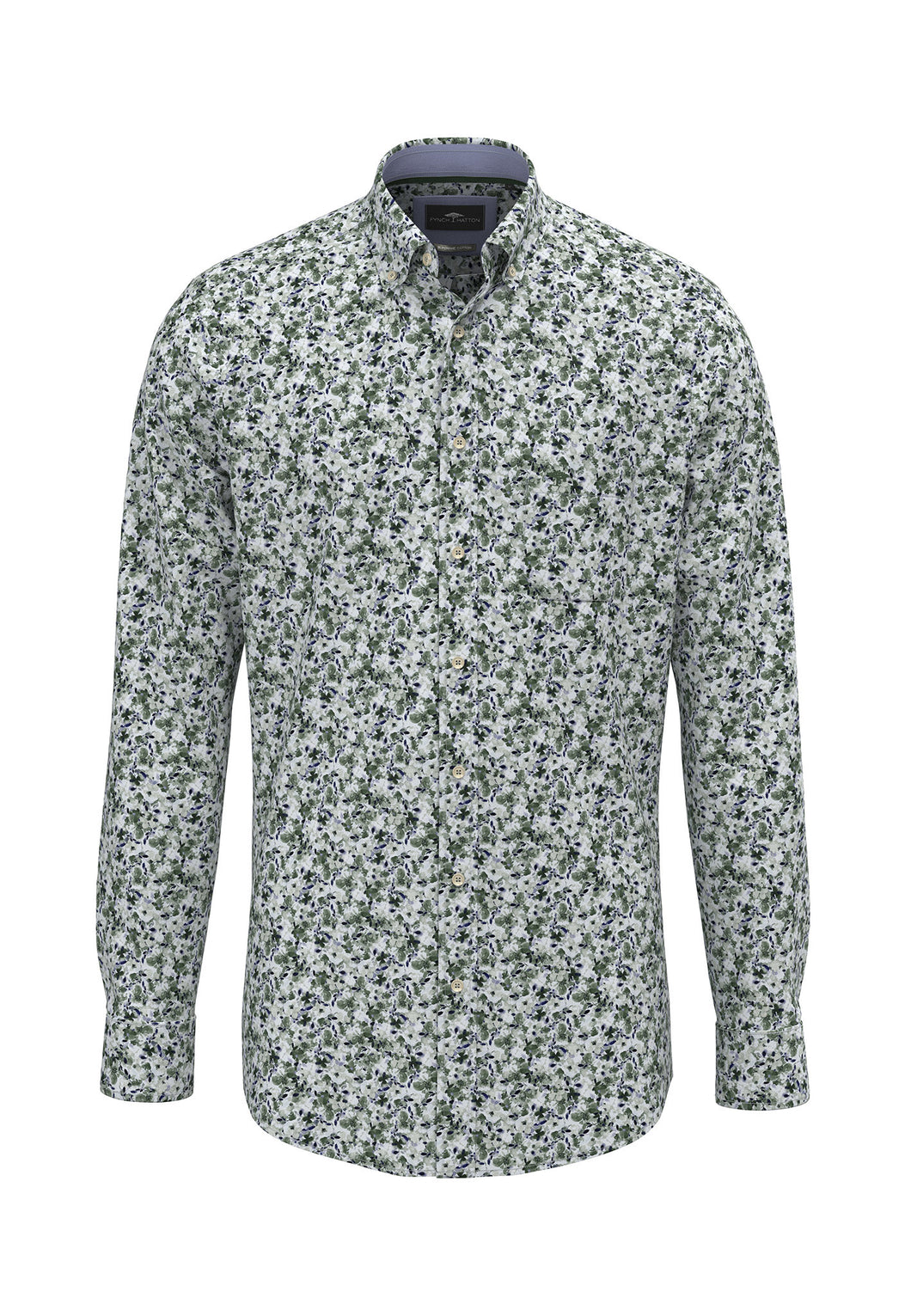 New Season Fynch Hatton Forest Leaf Print Long Sleeve Shirt