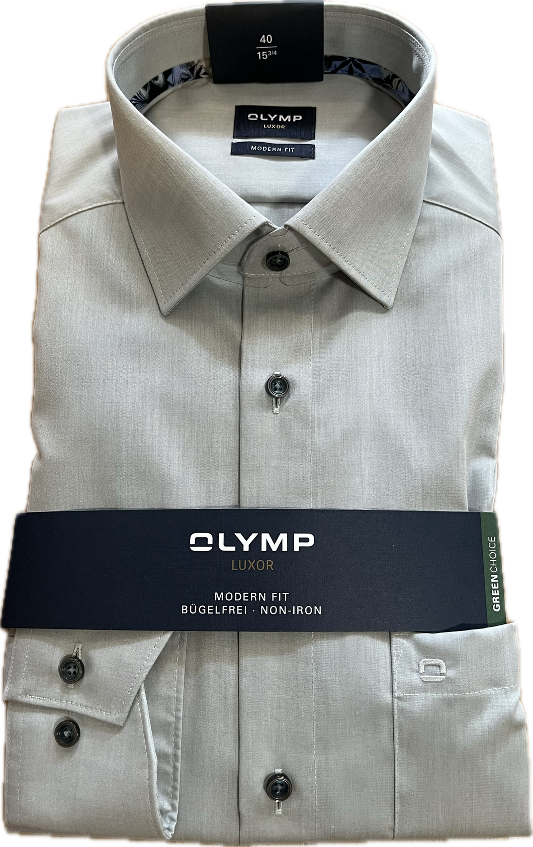 New Olymp Soft Green Long Sleeve Shirt