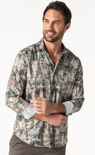 Load image into Gallery viewer, New Season Dario Beltran Green Gothic Print Long Sleeve Shirt
