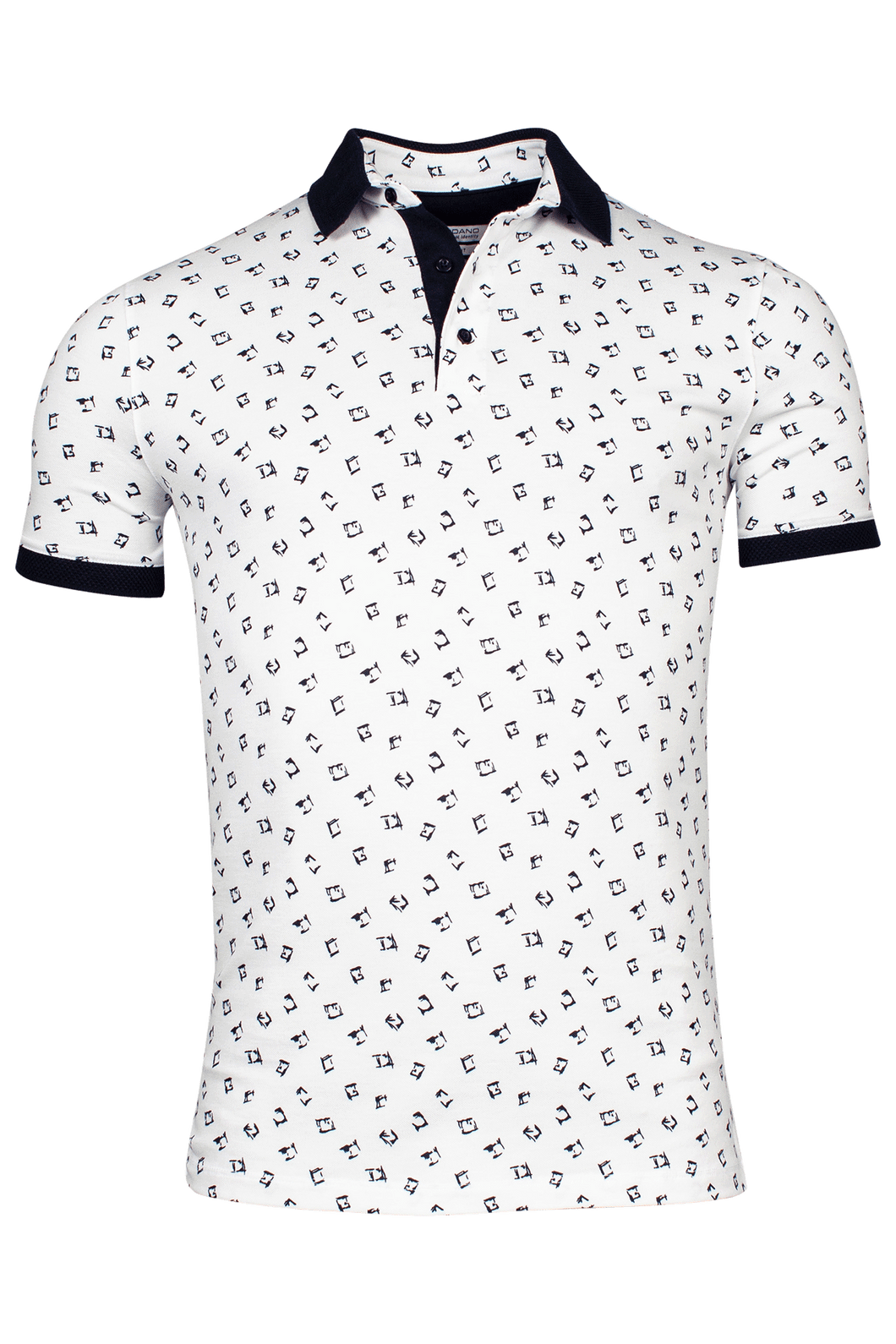 Giordano White Pattern Polo Shirt