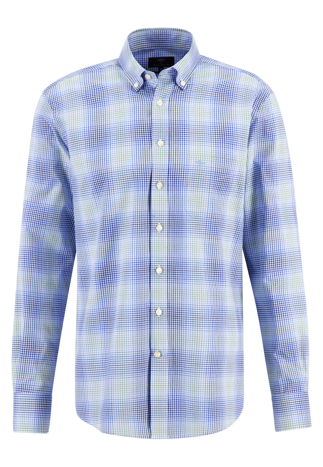 New Fynch Hatton Summer Check Cotton Long Sleeve Shirt