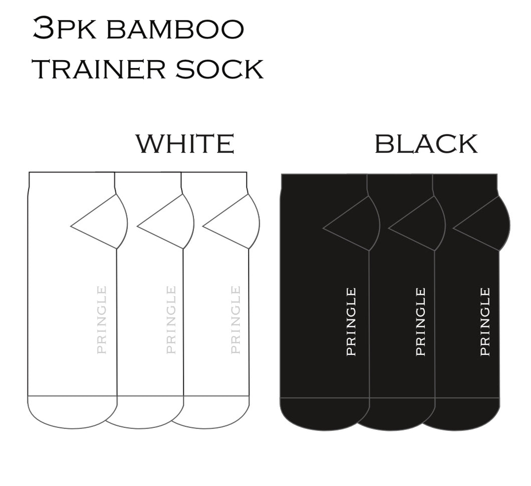 Pringle Bamboo Trainer 3 Pack Socks